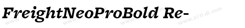 FreightNeoProBold Re字体转换